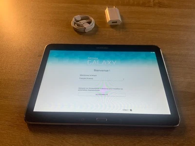 Tablette Samsung Galaxy Tab 4 - 10.1"  bon état -Wi-Fi- 16Go- - Photo 1/4