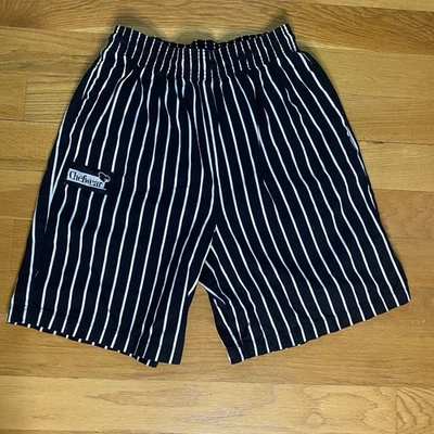 Vintage Chef Shorts Classic chalk-striped Chefwear Size med - Image 1 of 3