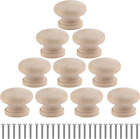 30 Pcs round Wooden Cabinet Knobs 1-1/8" (28Mm) Unfinished Wooden Pulls Knobs Mu