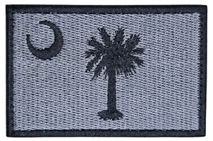 BANDERA DEL ESTADO DE CAROLINA DEL SUR SC NEGRO GRIS OPERACIONES TÁCTICO EJÉRCITO GANCHO MORAL PARCHE - Imagen 1 de 2