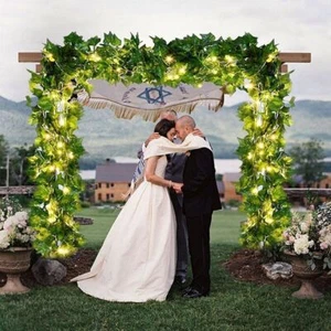 2/5M LED Fairy String Lights Ivy Leaf Party Wedding Home Garden Decor Wall USB - Picture 1 of 8