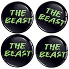 4 x 60mm Silicone Stickers For Wheel Center Centre Hub Caps Beast Logo Toxic