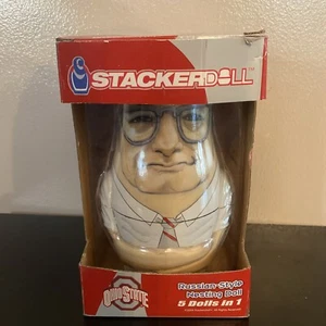 Woody Hayes 5 in 1 LARGE Stackerdoll Russian Nesting Doll Ohio State 1968 Champ - Picture 1 of 6