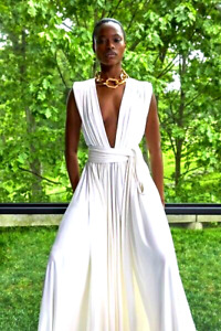 Oscar de la Renta Resort 2020 Runway Long Ivory Maxi Gown Wedding Dress US 6