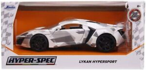 Jada Toys Hyper-Spec 1:24 Scale Lykan Hypersport White Camouflage Model Car 