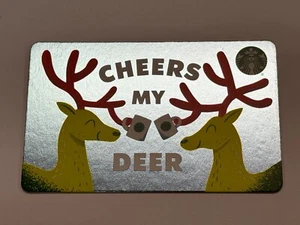 Tarjeta Cheers My Deer STARBUCKS con marca de impresora “I” código de barras 2023 6307 - Imagen 1 de 3