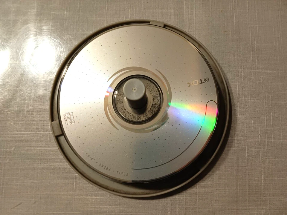 Lote de 11 discos: TDK CD-RW cada 80 min 700 MB Foto 1 de 1