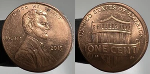 2015 Lincoln Cent Uncentered Broadstruck Mint Error Coin 1C aUNC (LC03) - Picture 1 of 8