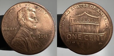 2015 Lincoln Cent Uncentered Broadstruck Mint Error Coin 1C aUNC (LC03) - Image 1 of 4