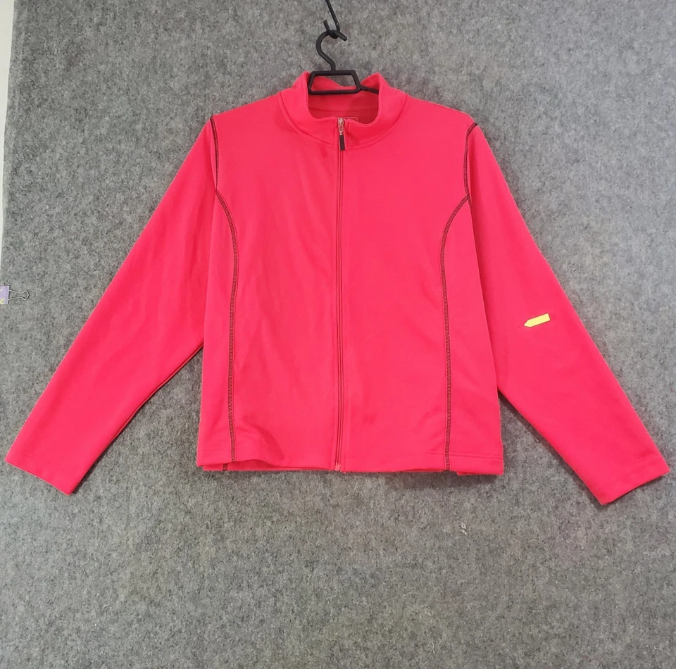 Chaqueta Be Inspired para mujer 3X rosa cremallera completa ropa deportiva ligera capa deportiva Foto 1 de 4