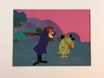 Cobarde y Muttley en sus máquinas voladoras animación Cels y B.G. - Años 70 Foto 1 de 3