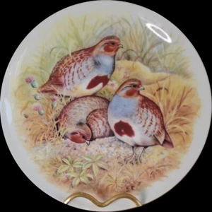 Game Birds Partridge Plate Decoration Porcelain - Picture 1 of 2