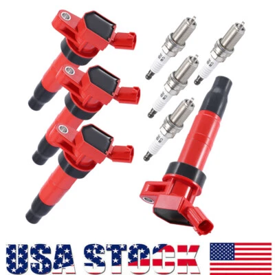 4PCS Ignition Coils & Spark Plugs For 2011-2015 Kia Optima Hyundai Sonata UF611 - Image 1 of 4