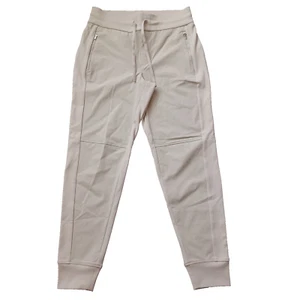 Athleta Headlands Hybrid Trek Jogger Womens 6 Beige Zip Pockets Drawstring - Picture 1 of 15