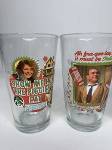 A Christmas Story Pint Glasses 4 Pack In Box Ralphie Fragile - Picture 1 of 12