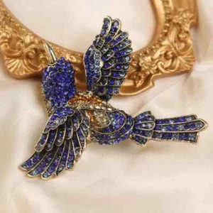 Medieval Bird Brooch Luxury Palace Style Exquisite Rhinestone Animal Accessories - Picture 1 of 6