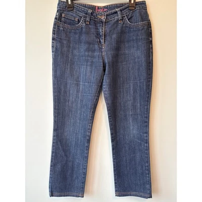 Pantalones de mezclilla Boden lavado oscuro pierna recta tobillo mujer EE. UU. 8 UK 12 mezcla de algodón Foto 1 de 4
