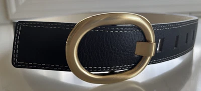 Cinturón de cuero Ann Taylor 137871 hebilla y agujeros únicos Foto 1 de 4