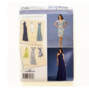 Simplicity Sewing Pattern 2580 Misses’ Dresses Day & Evening Sizes 14-22 Uncut - Picture 1 of 3