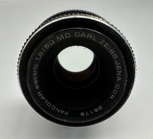 Carl Zeiss Jena DDR Pancolar Electric MC 50mm f1.8 Camera Lens M42 Mount Vintage - Picture 1 of 12