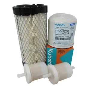 GENUINE KUBOTA ENGINE OIL FUEL & AIR FILTER KIT ZD28 BX2200 BX2660 TRACTORS - Picture 1 of 1
