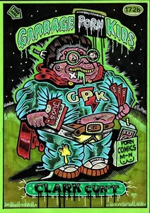 GPK SKETCH ART 8 x 12 INCH, HAND DRAWN, INKS, HORROR ART, nat nerd - Picture 1 of 1