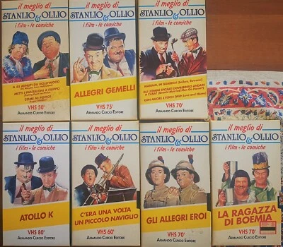STANLIO E OLLIO 7 film in VHS usati condizioni eccellenti - Edizioni Curcio - Immagine 1 di 2