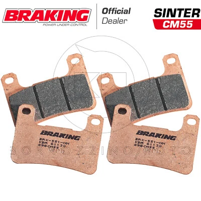 4 PASTIGLIE FRENO ANTERIORI BRAKING 898CM55 KAWASAKI Z 1000 SX - ABS 1000 2014 - Imagen 1 de 2