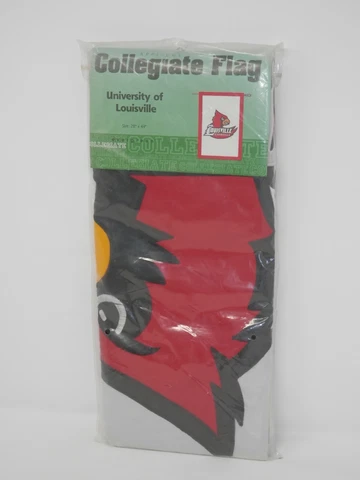 NCAA University of Louisville Cardinals Banner - 28x44" Flag Applique 2 Side New Cover