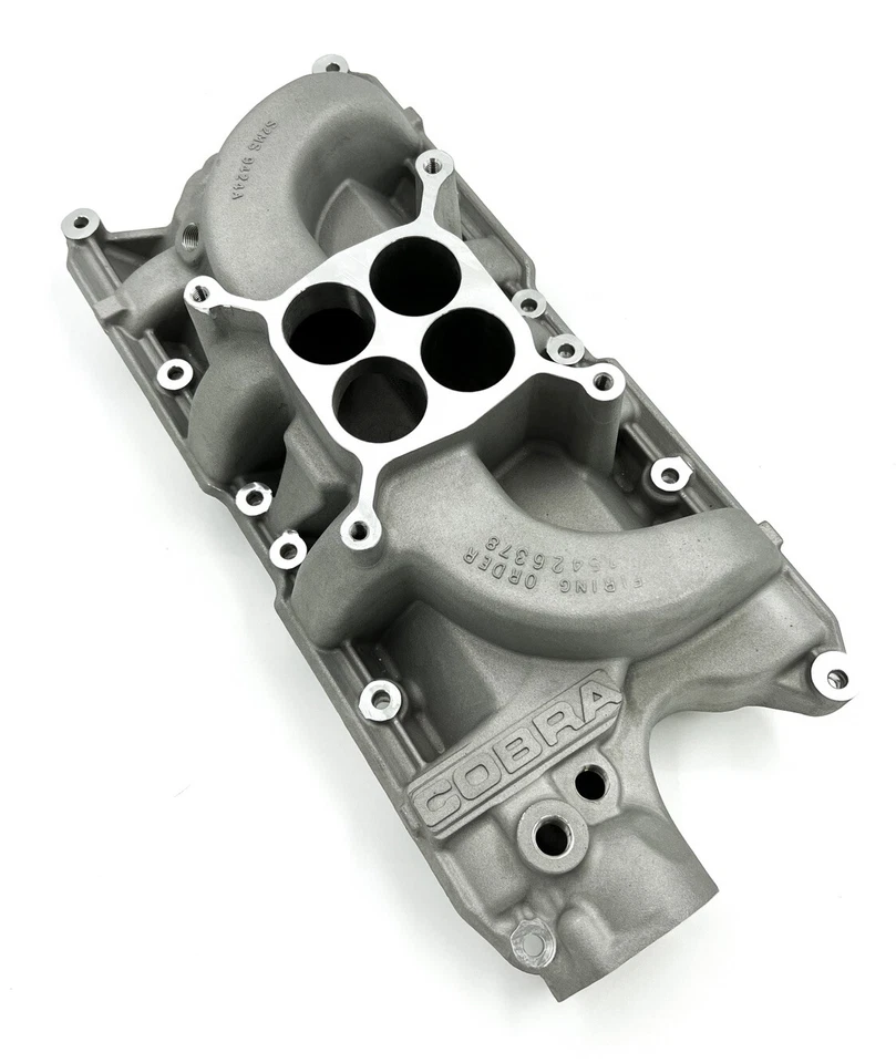 Colector de admisión bloque pequeño Ford Mustang "Cobra" aluminio de alto rendimiento  Foto 1 de 4