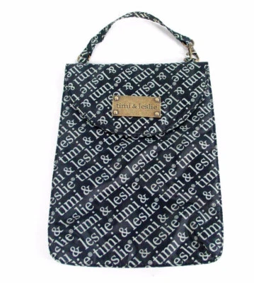 TIMI & LESLIE bolsa de pañales negra y gris bolsa de accesorios Foto 1 de 3
