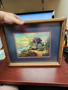 Cottage by the Sea Thomas Kinkade Framed Print 9 by 7 Matted with COA - Picture 1 of 4