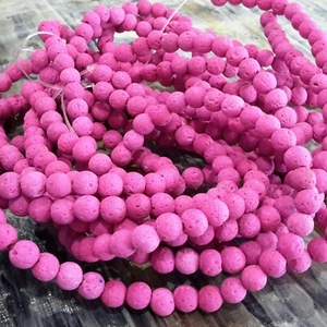 Natural Lava 6mm, Mauve ,Approx 65pce Strand. Free postage. Oz Seller - Bild 1 von 2
