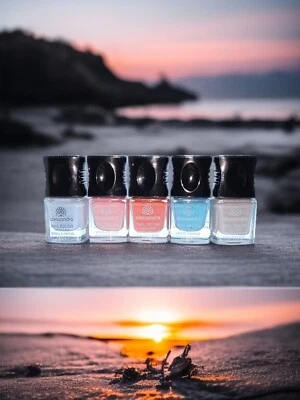 Alessandro 5x Nagellack Set Serie Ballet Pink Lachs Blau Pastell Sommer Farben - Bild 1 von 4