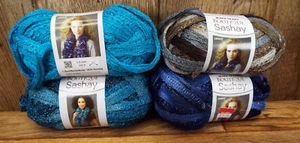 4 Skeins Red Heart Boutique Sashay Yarn-TURQUOISE/WALTZ/RUMBA/AQUAMARINE - Picture 1 of 5