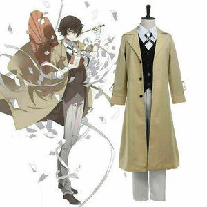 Bungou Stray Dogs Osamu Dazai Cosplay Costume Uniform Comic-con Halloween Wig - Picture 1 of 12