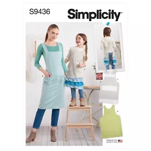 Grembiule per adulti e bambini Simplicity Easy CUCIRE PATTERN S9436 - Foto 1 di 7