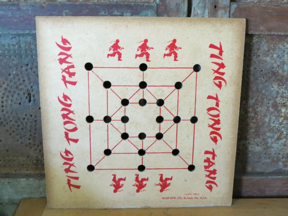 Vintage TING TANG TONG ALOX MFG CO St Louis MO USA Pressed Wood Game Board - Image 1 of 3