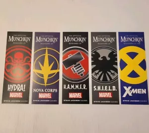 Munchkin Marvel & X-Men Lesezeichen Steve Jackson Kartenspiel Comics Promos 5er Set - Bild 1 von 2