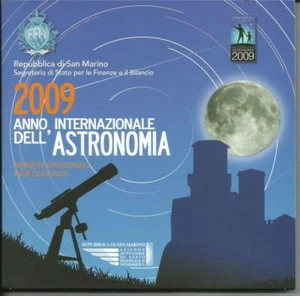 REPUBBLICA SAN MARINO 2009 DIVISIONALE ASTRONOMIA 9 VALORI FDC - Picture 1 of 2