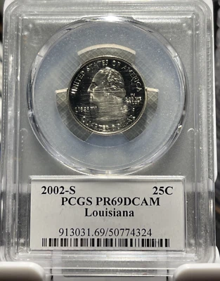 2002 S PCGS PR69 DCAM Louisiana State Quarter - Image 1 of 4