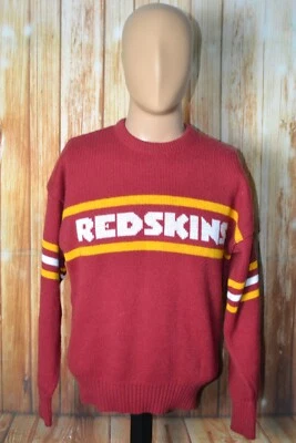 Suéter Vintage Años 90 Cliff Engle Redskins Pro Line Mezcla Lana Hecho en EE. UU. Talla Mediana Foto 1 de 4