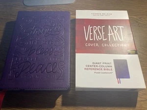 NKJV Riesendruck Mitte-Säule Referenzbibel, Vers Kunst Cover Sammlung, Index - Bild 1 von 22