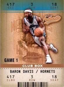 2002-03 Fleer Authentix Club #89 Baron Davis /100