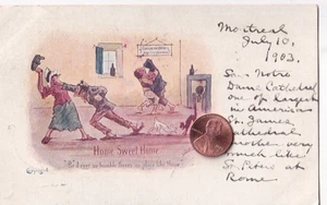 CANADA MONTREAL 1903 COMIC MACK. & RICH. RAILROAD POSTMARK RARE STAMP - Picture 1 of 2