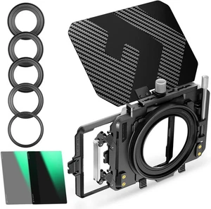 K&F Concept Mini Matte Box+ND4+ND32 Filter Kit w/ Adapter Ring for Square Filter - Picture 1 of 7
