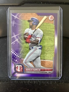 2022 Bowman - Purple Border #53 Adolis Garcia /250 Rangers B1-3 U - Picture 1 of 1