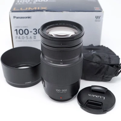 Panasonic Lumix 100-300mm f/4-5.6 II G Vario Power O.I.S. Zoom Lens - Great Cond - Image 1 of 4