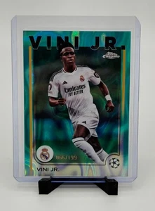 2024-25 Topps Chrome UEFA Vini Jr. #7 Aqua Lava /199 Real Madrid - Picture 1 of 2