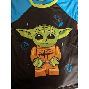 Lego Star Wars Boys Long Sleeve Grogu Baby Yoda Pajamas Size 8 Mandalorian - Picture 1 of 4